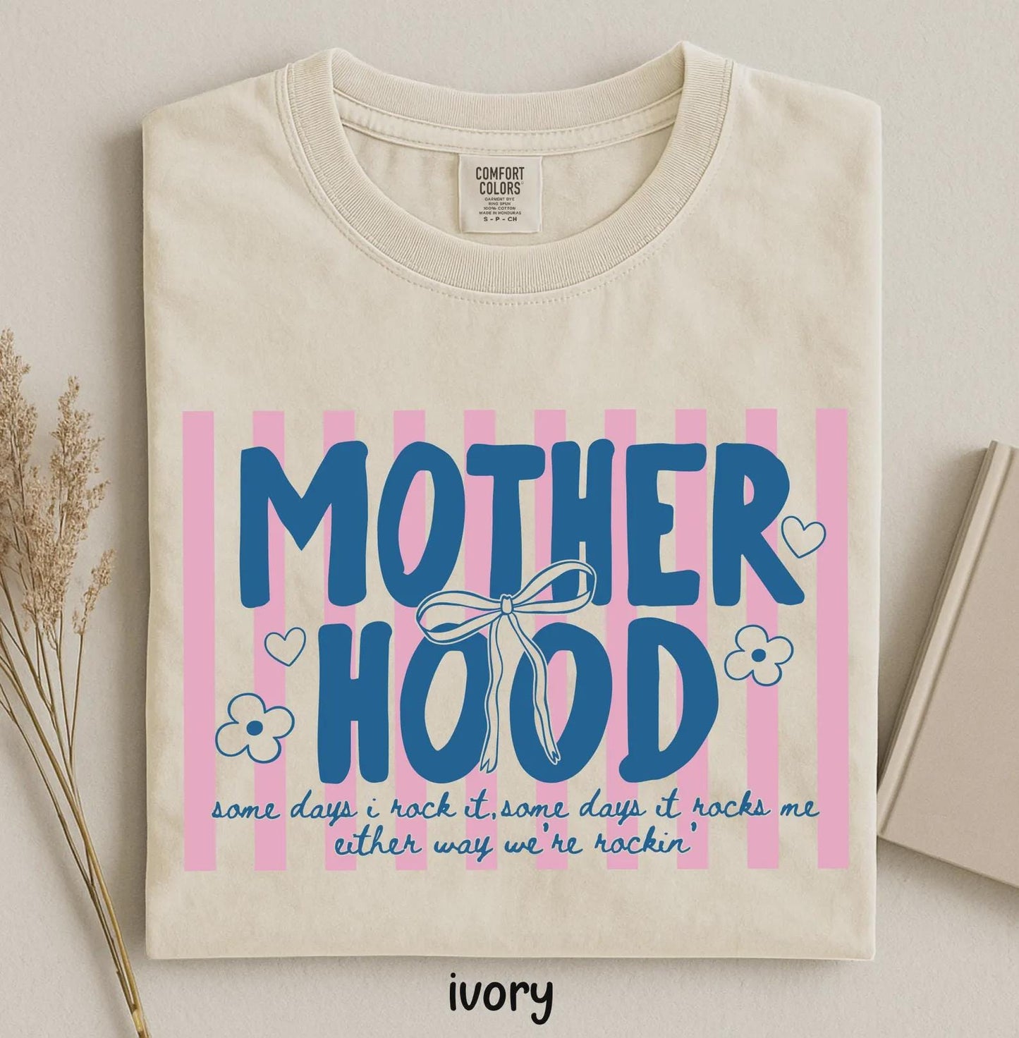 Comfort Colors®Retro Motherhood Shirt, Trendy Mama Shirt, Mom Life Tee, Oversized Graphic Mom T-Shirt, Cool Mom Club Shirt, Mothers Day Gift