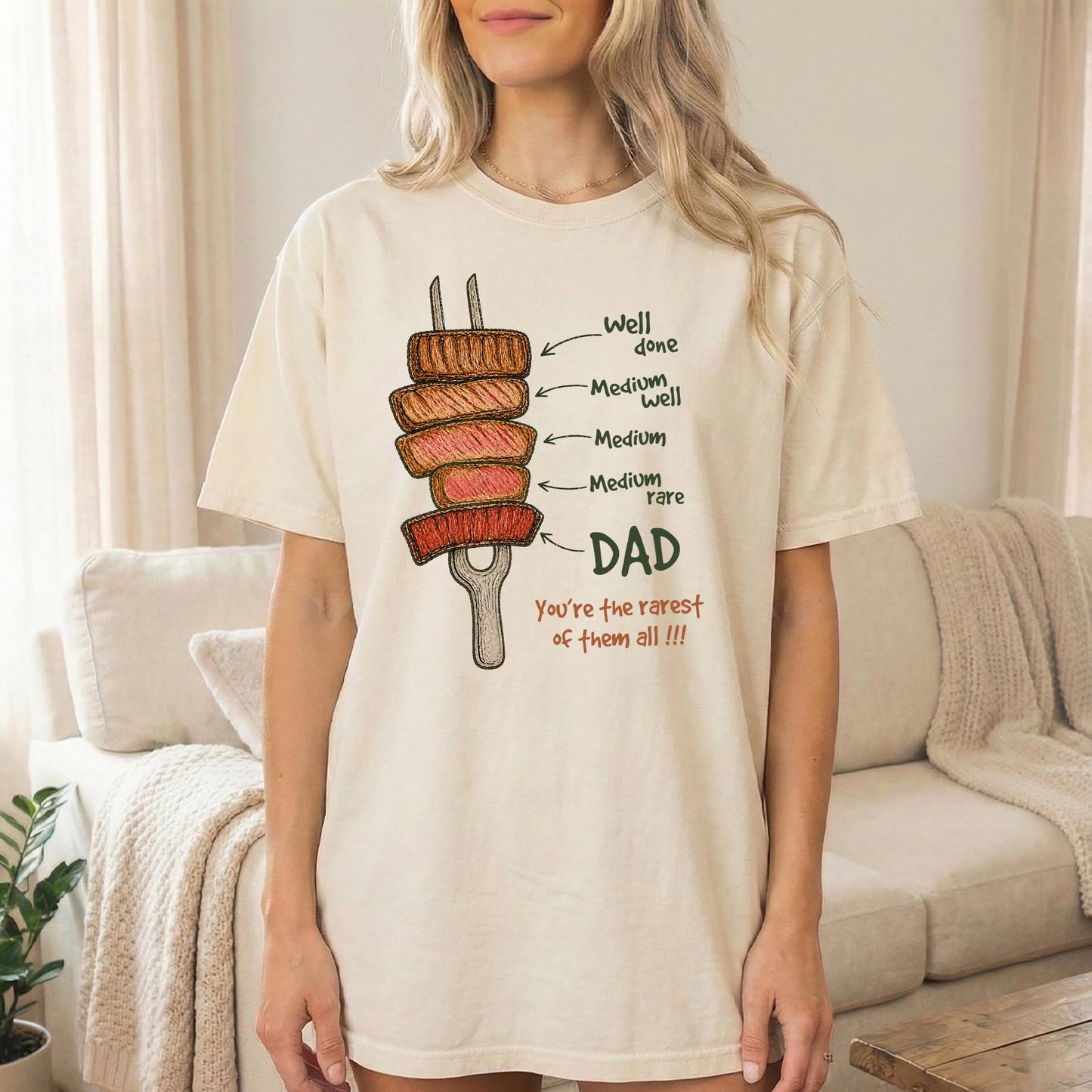 Comfort Color Dad BBQ Grilling Shirt, You are The Rarest Of Them All Tee, Fathers Day Gift Shirt, Dad Steak Lover shirt, Cooking Papa Tee