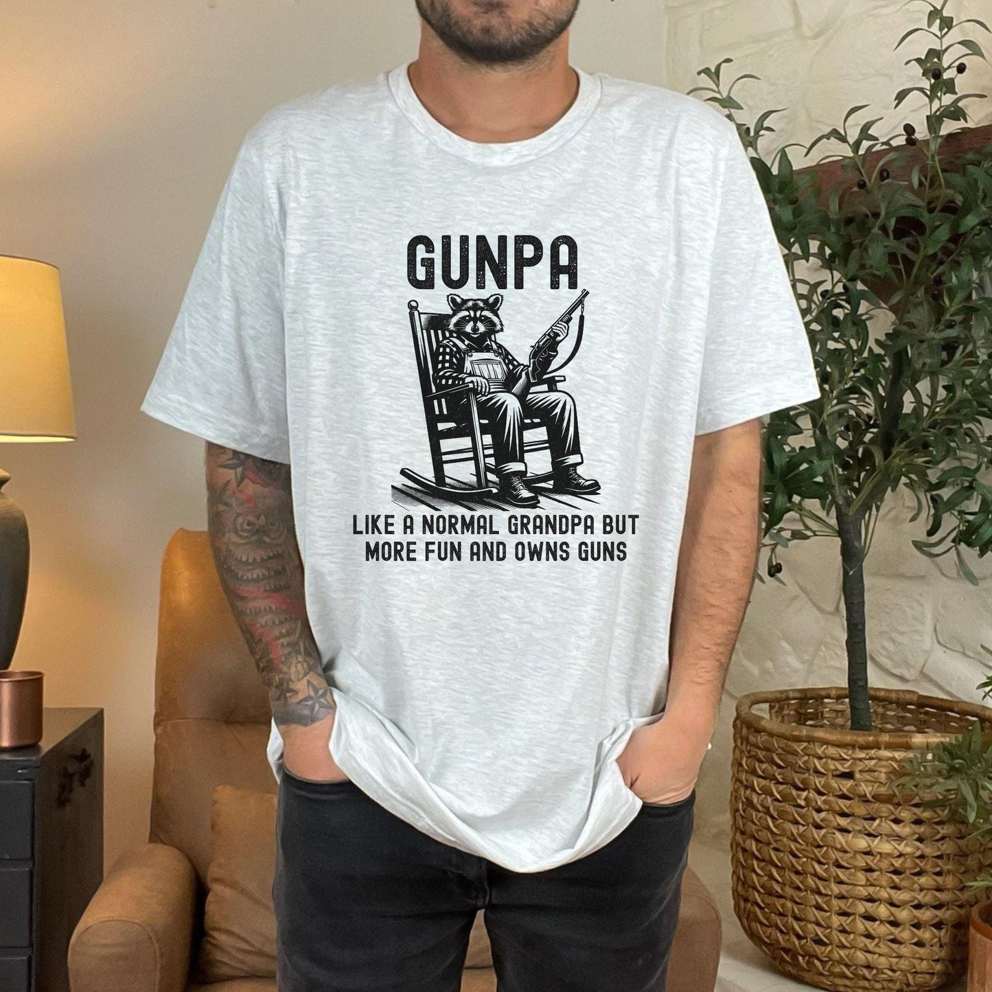 Funny Grandpa Gunpa Definition T Shirt | Sarcastic Gun Lover Tee | Gift For Gun Enthusiast Old Man