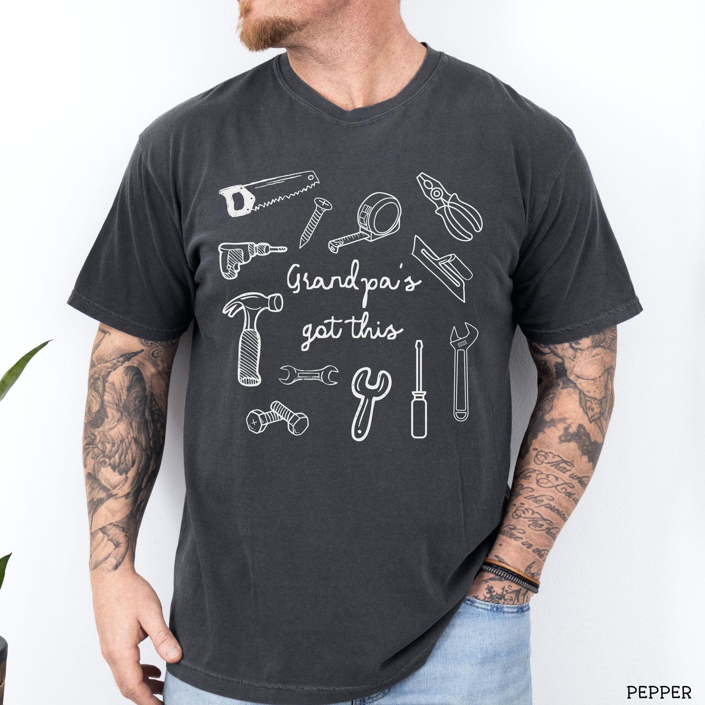 Handyman Tool Grandpa Comfort Colors Shirt | Fixer Grandfather Tshirt | Fathers Day Tool Lover Gift