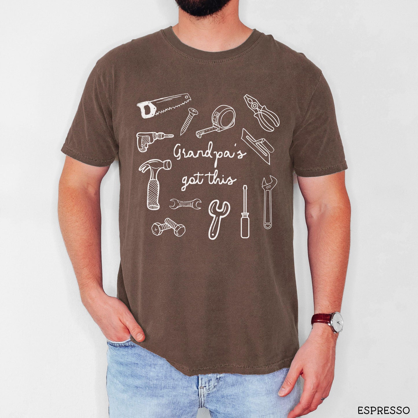 Handyman Tool Grandpa Comfort Colors Shirt | Fixer Grandfather Tshirt | Fathers Day Tool Lover Gift
