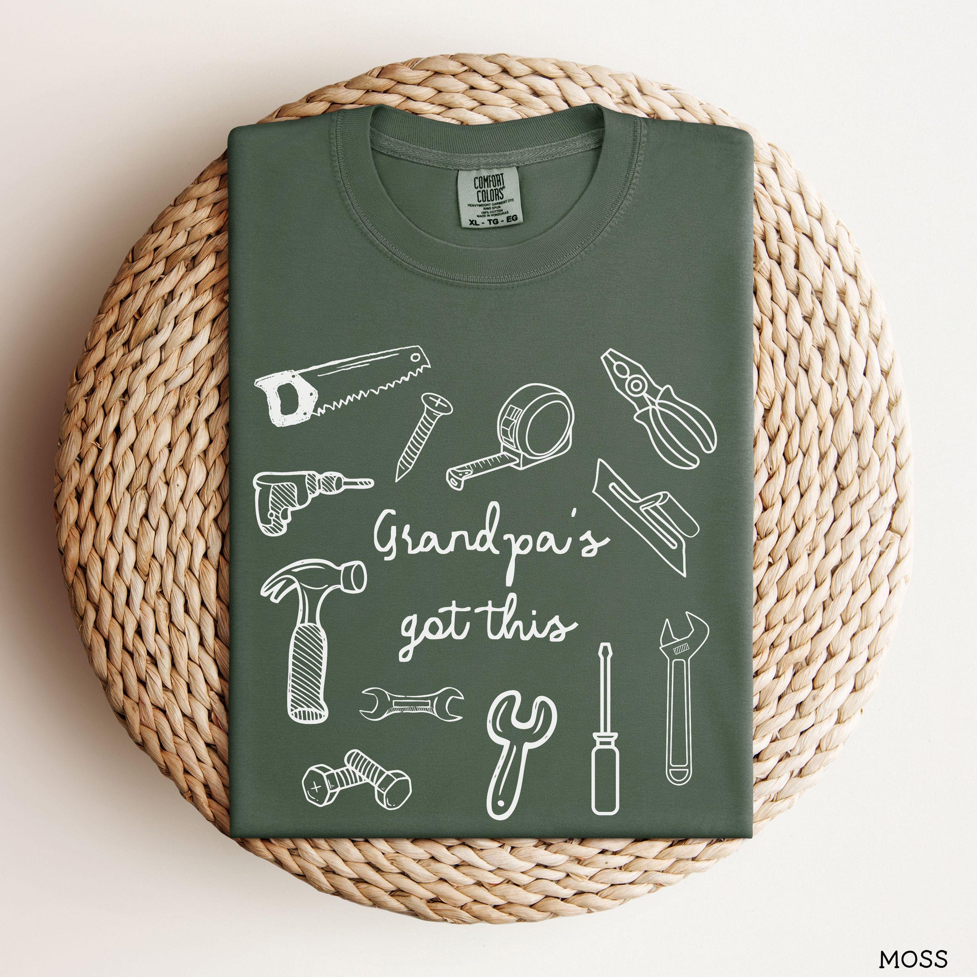 Handyman Tool Grandpa Comfort Colors Shirt | Fixer Grandfather Tshirt | Fathers Day Tool Lover Gift