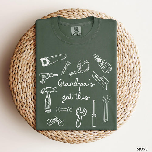 Handyman Tool Grandpa Comfort Colors Shirt | Fixer Grandfather Tshirt | Fathers Day Tool Lover Gift