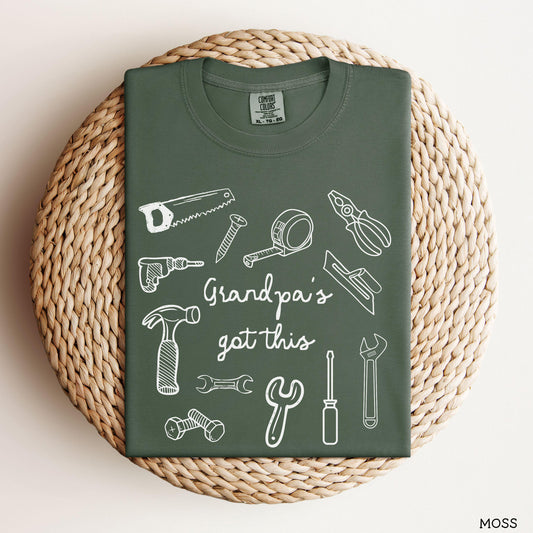 Handyman Tool Grandpa Comfort Colors Shirt | Fixer Grandfather Tshirt | Fathers Day Tool Lover Gift