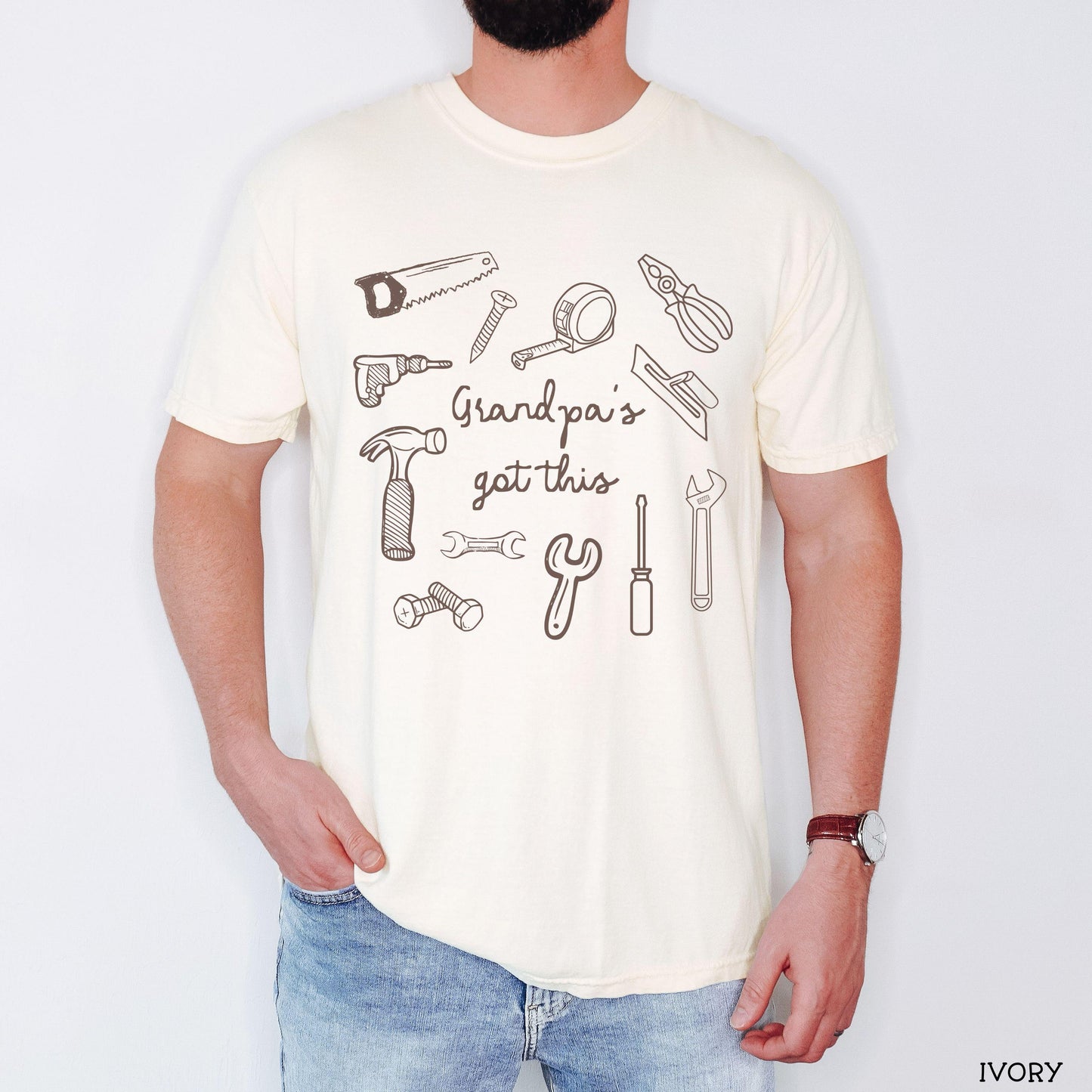 Handyman Tool Grandpa Comfort Colors Shirt | Fixer Grandfather Tshirt | Fathers Day Tool Lover Gift