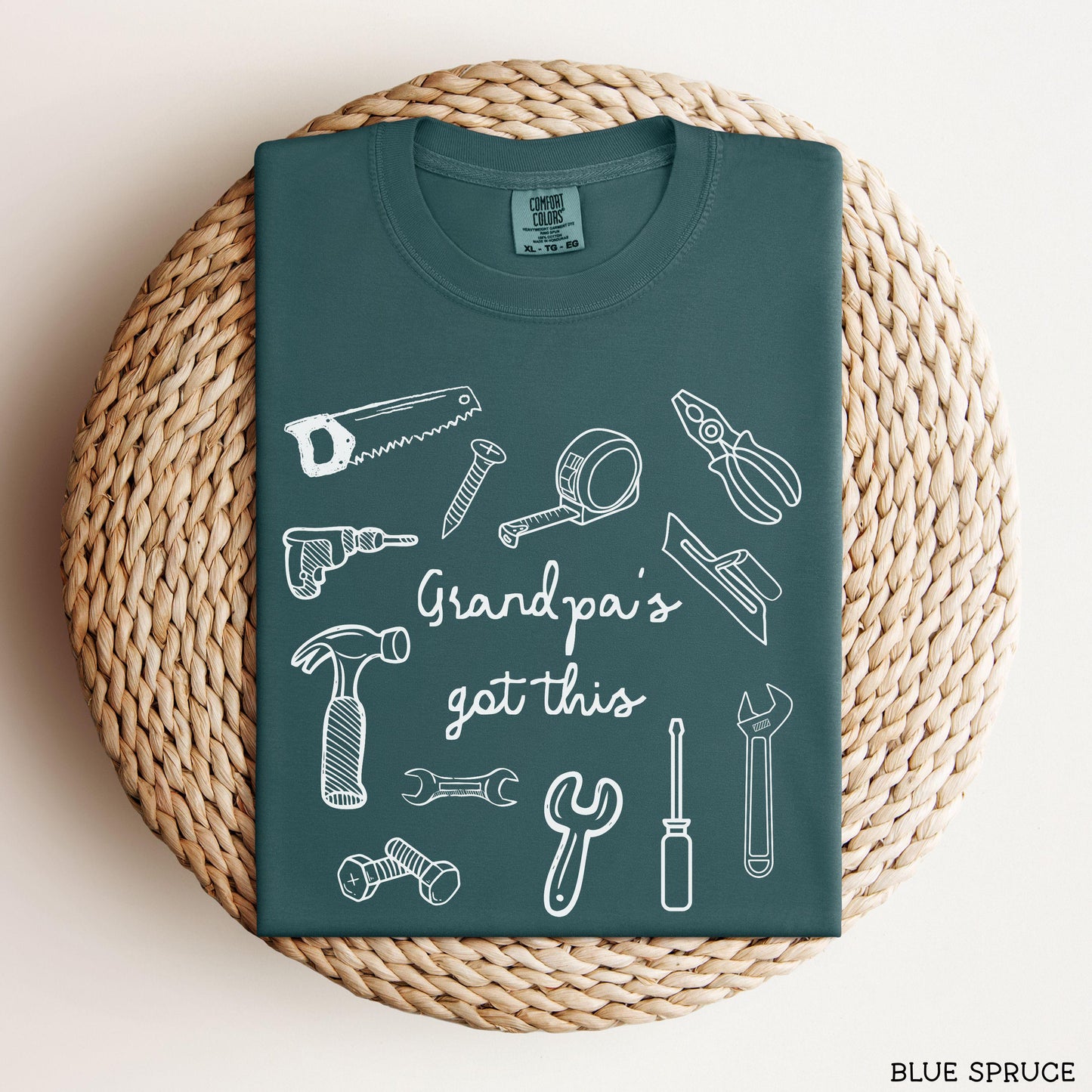 Handyman Tool Grandpa Comfort Colors Shirt | Fixer Grandfather Tshirt | Fathers Day Tool Lover Gift