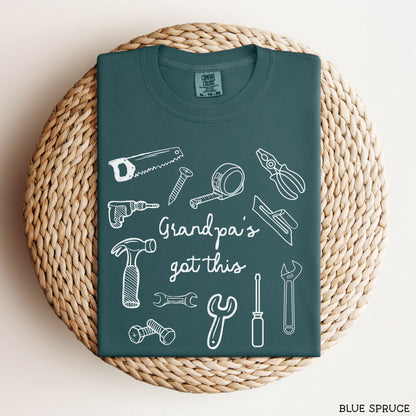 Handyman Tool Grandpa Comfort Colors Shirt | Fixer Grandfather Tshirt | Fathers Day Tool Lover Gift