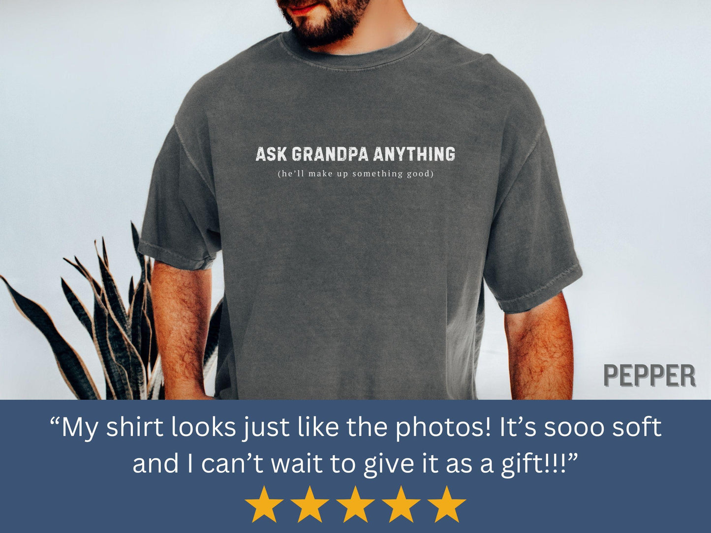 Funny Ask Grandpa Anything Shirt | Sarcastic Grandfather Gifts | Funny Fathers Day Tee