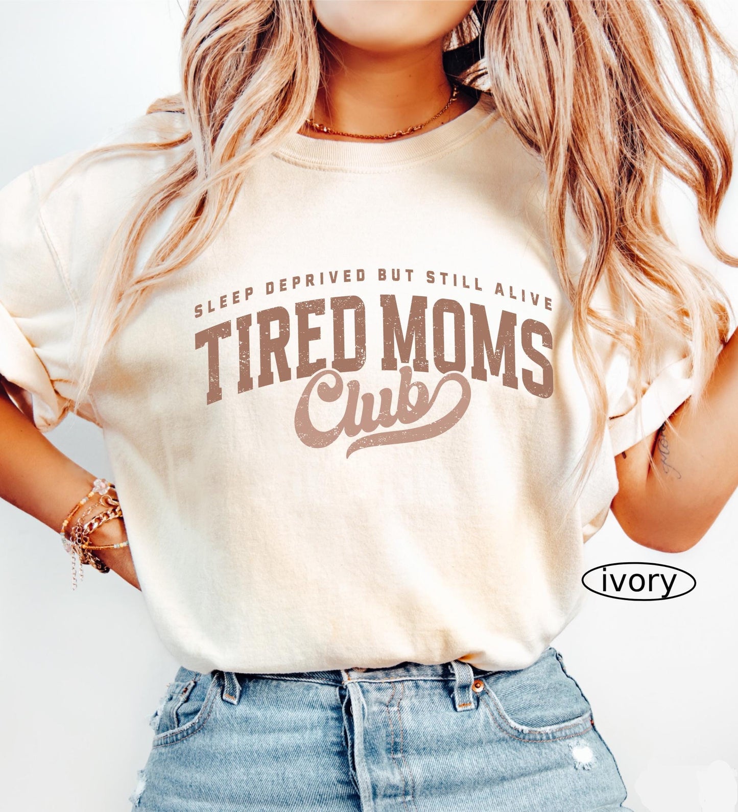 Tired Moms Club Comfort Colors Shirt, Mother's Day Gift, Funny Mom Life T-shirt,  First Time Mom Gift Motherhood Appreciation