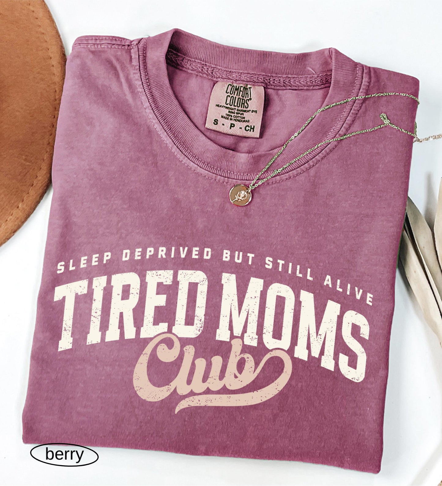 Tired Moms Club Comfort Colors Shirt, Mother's Day Gift, Funny Mom Life T-shirt,  First Time Mom Gift Motherhood Appreciation