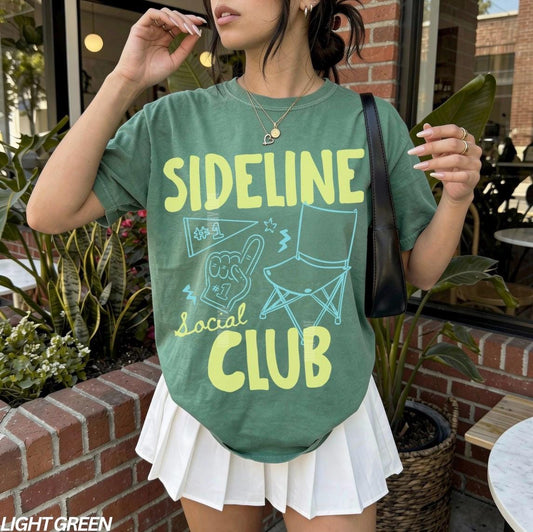 Sideline Social Club Shirt, Baseball Mom Shirt, Game Day Shirt, Sports Mama Tshirt, Soccer Mom Tee, Softball Mom, Football Season, Gameday