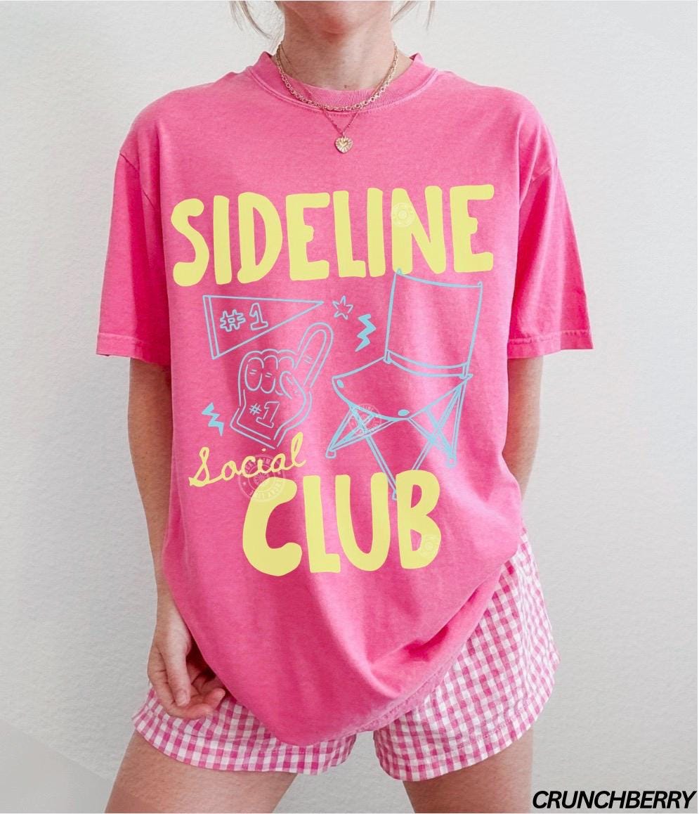 Sideline Social Club Shirt, Baseball Mom Shirt, Game Day Shirt, Sports Mama Tshirt, Soccer Mom Tee, Softball Mom, Football Season, Gameday