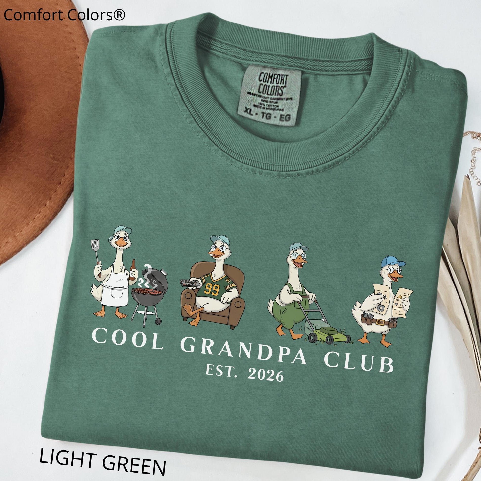 Comfort Colors Grandpa Shirt | Personalized Funny Goose Club Tee | Pregnancy Announcement Grandfather Gift