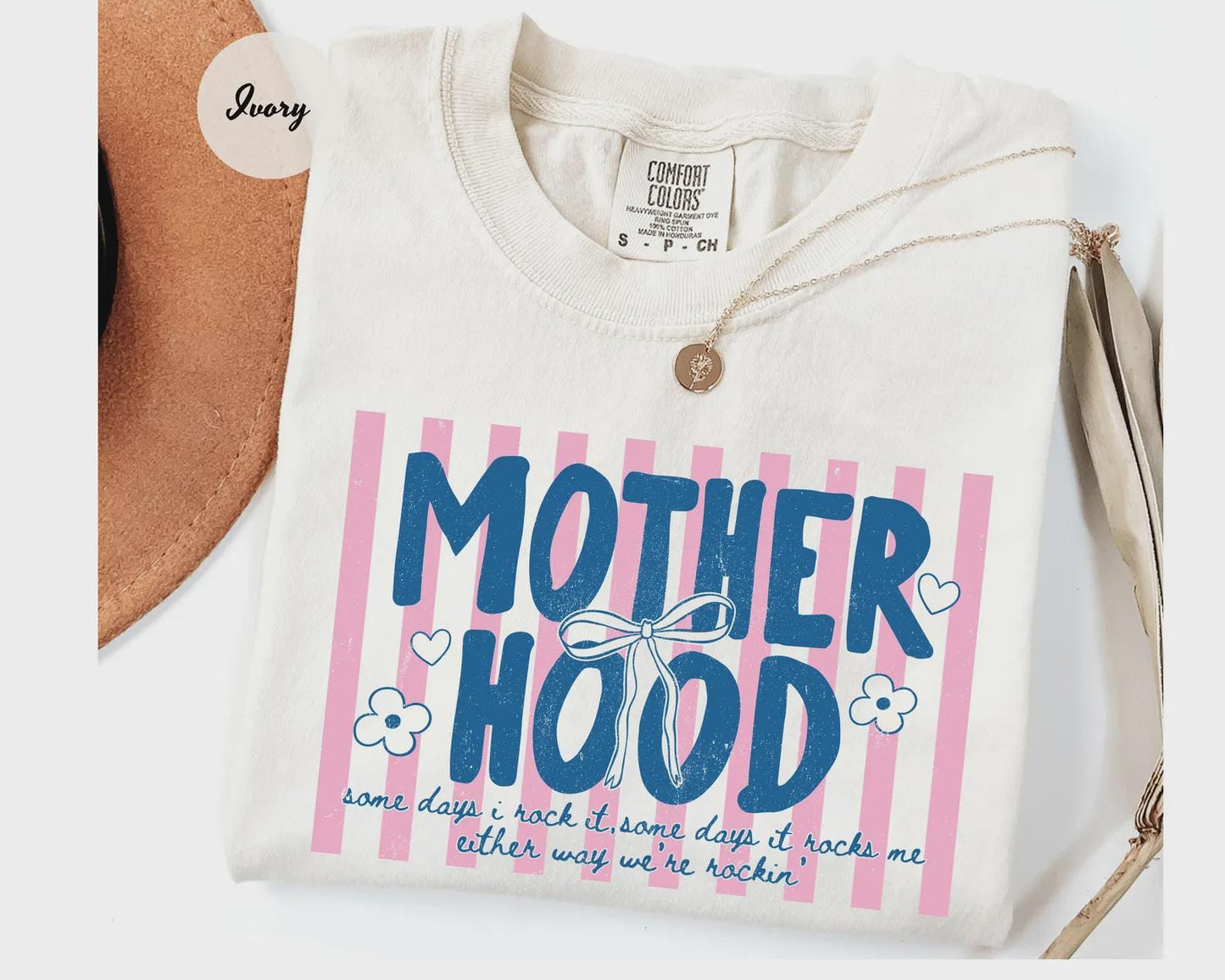 Comfort Colors®Retro Motherhood Shirt, Trendy Mama Shirt, Mom Life Tee, Oversized Graphic Mom T-Shirt, Cool Mom Club Shirt, Mothers Day Gift