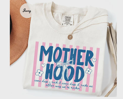 Comfort Colors®Retro Motherhood Shirt, Trendy Mama Shirt, Mom Life Tee, Oversized Graphic Mom T-Shirt, Cool Mom Club Shirt, Mothers Day Gift