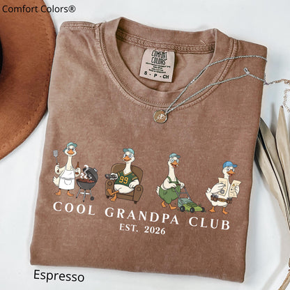 Comfort Colors Grandpa Shirt | Personalized Funny Goose Club Tee | Pregnancy Announcement Grandfather Gift