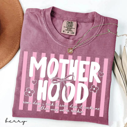 Comfort Colors®Retro Motherhood Shirt, Trendy Mama Shirt, Mom Life Tee, Oversized Graphic Mom T-Shirt, Cool Mom Club Shirt, Mothers Day Gift