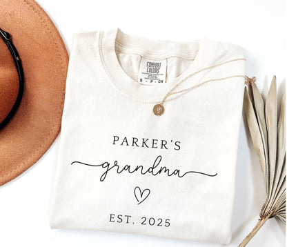 Custom Grandma Shirt Personalized New Grandma shirt Grandma Comfort Colors Shirt for Grandma est shirt Grandmother Gift for Grandma Gift