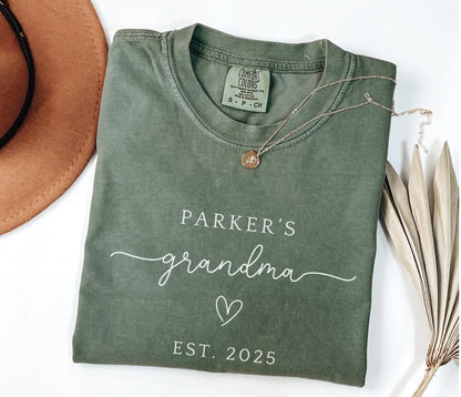 Custom Grandma Shirt Personalized New Grandma shirt Grandma Comfort Colors Shirt for Grandma est shirt Grandmother Gift for Grandma Gift