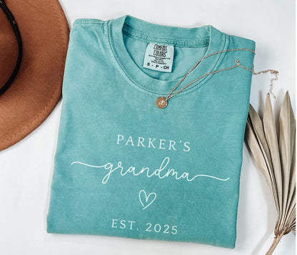 Custom Grandma Shirt Personalized New Grandma shirt Grandma Comfort Colors Shirt for Grandma est shirt Grandmother Gift for Grandma Gift