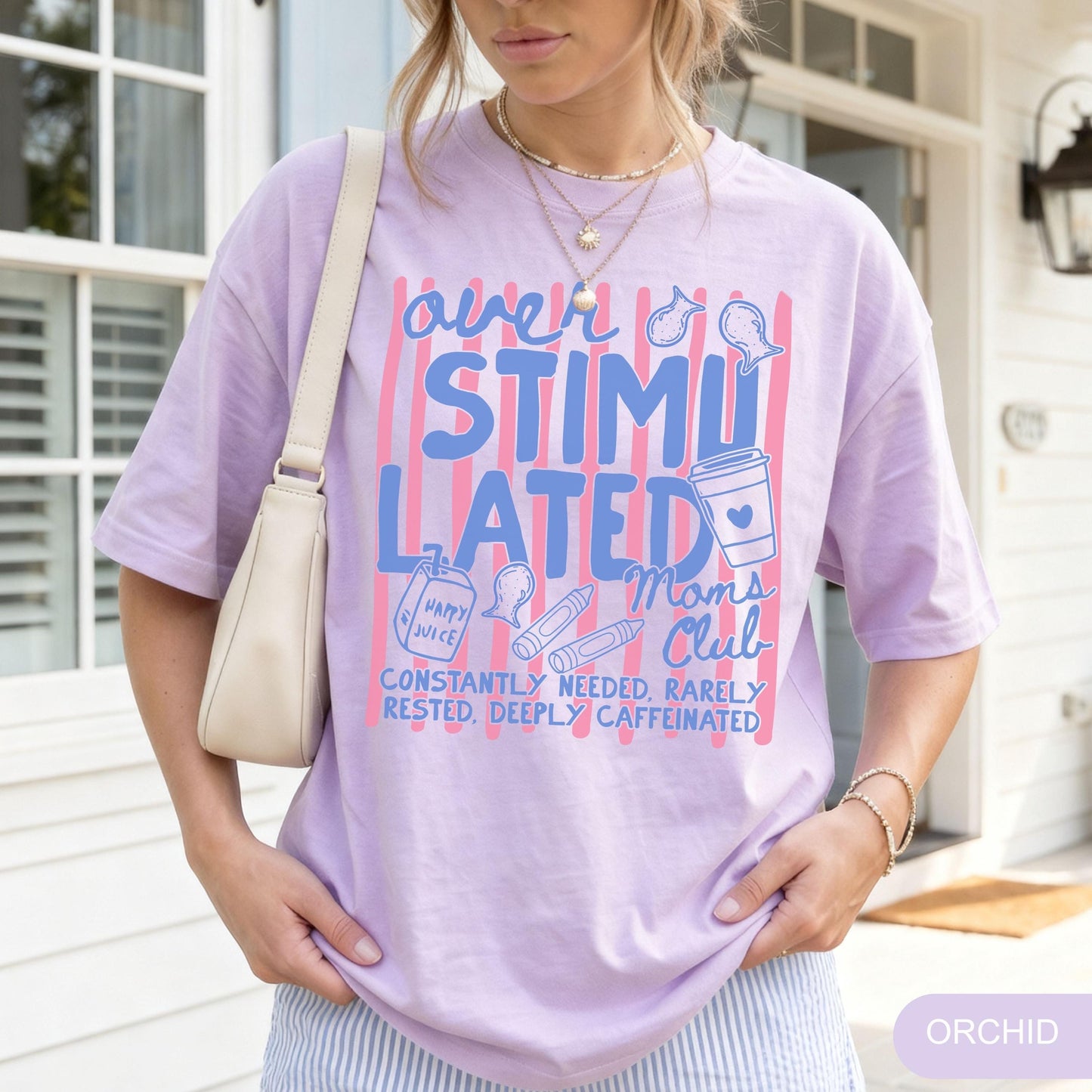 Comfort Colors Overstimulated Moms Club Shirt, Retro Mom Shirt, Funny Mom Life Shirt, Mothers Day Gift, Tired Moms Club Shirt, Gift for Mom