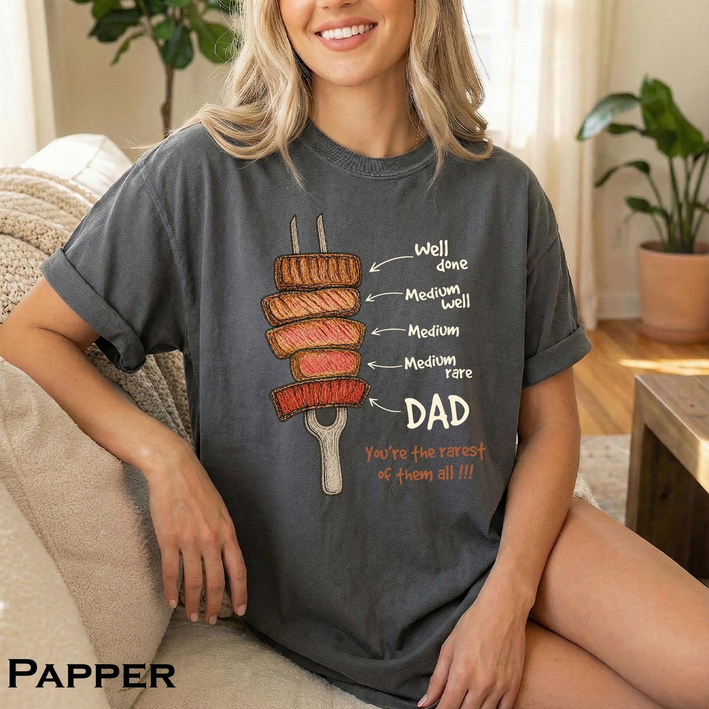Comfort Color Dad BBQ Grilling Shirt, You are The Rarest Of Them All Tee, Fathers Day Gift Shirt, Dad Steak Lover shirt, Cooking Papa Tee