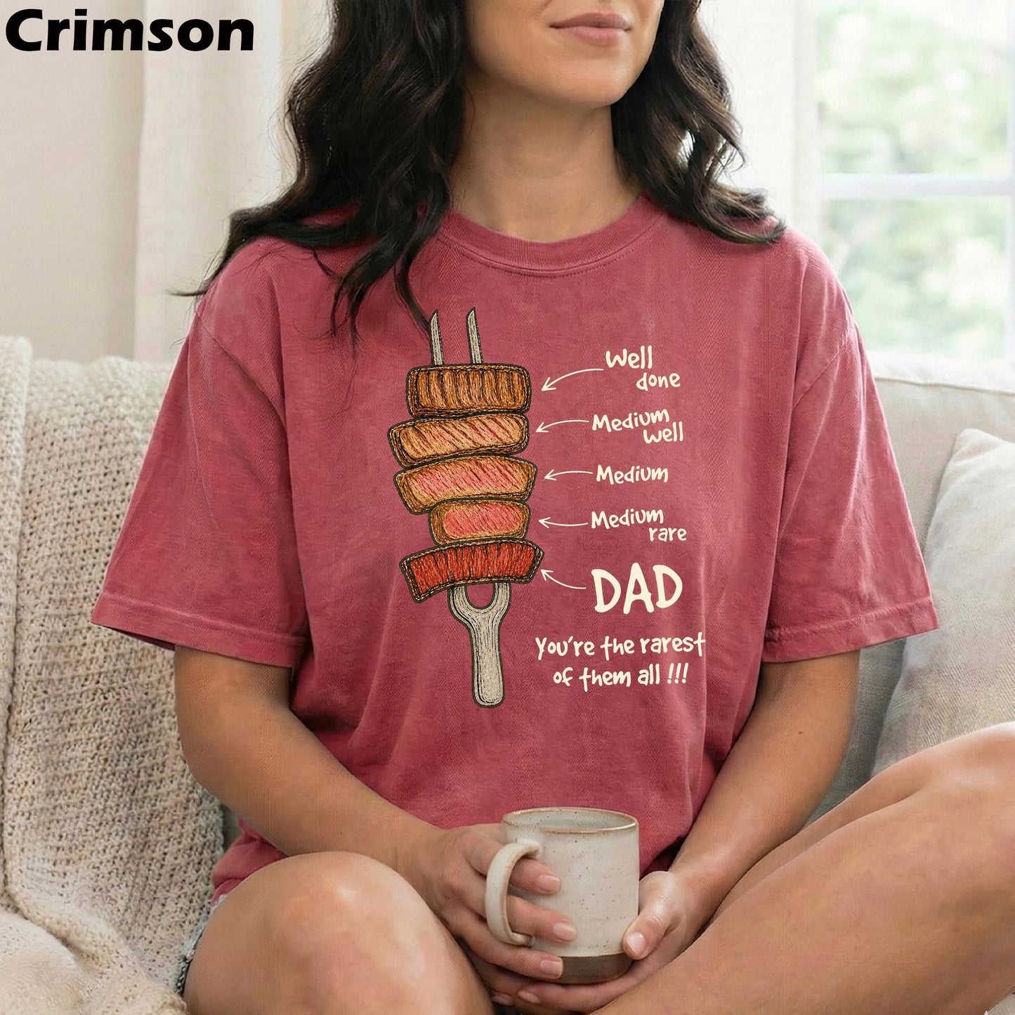 Comfort Color Dad BBQ Grilling Shirt, You are The Rarest Of Them All Tee, Fathers Day Gift Shirt, Dad Steak Lover shirt, Cooking Papa Tee