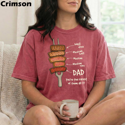 Comfort Color Dad BBQ Grilling Shirt, You are The Rarest Of Them All Tee, Fathers Day Gift Shirt, Dad Steak Lover shirt, Cooking Papa Tee