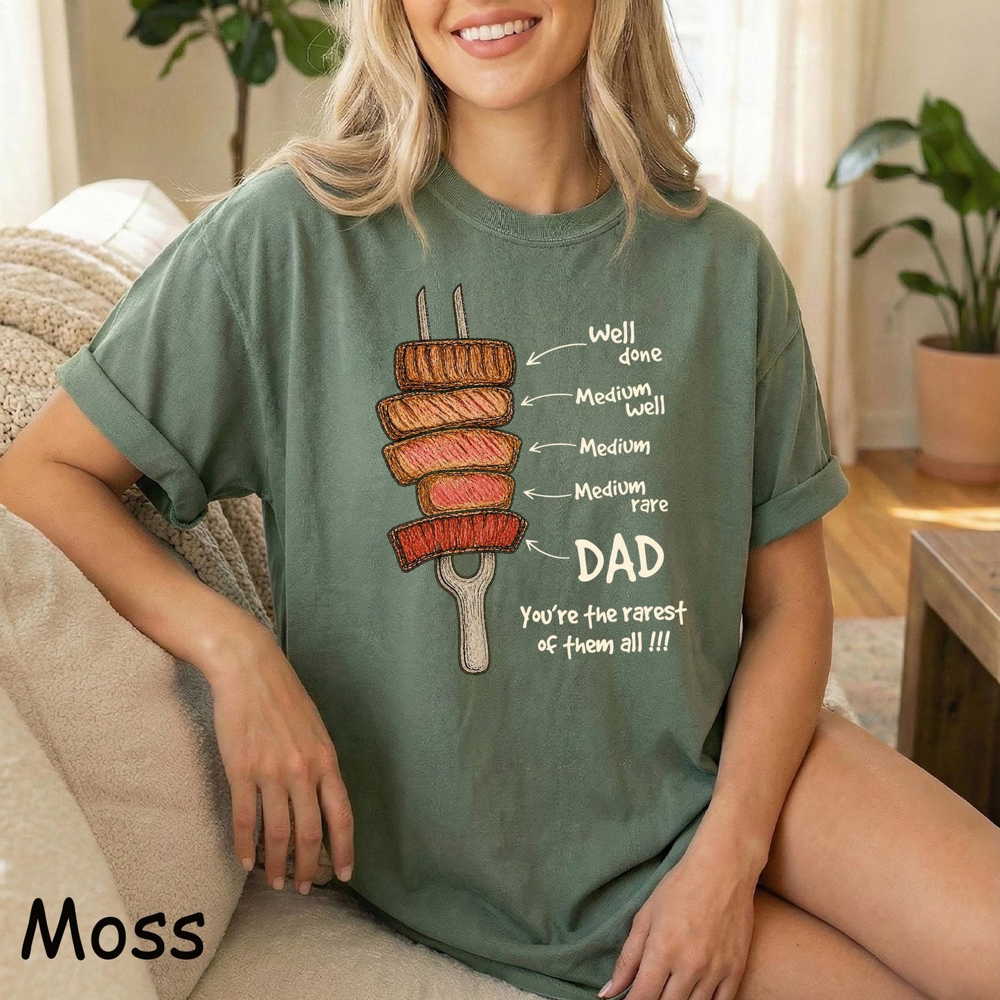 Comfort Color Dad BBQ Grilling Shirt, You are The Rarest Of Them All Tee, Fathers Day Gift Shirt, Dad Steak Lover shirt, Cooking Papa Tee