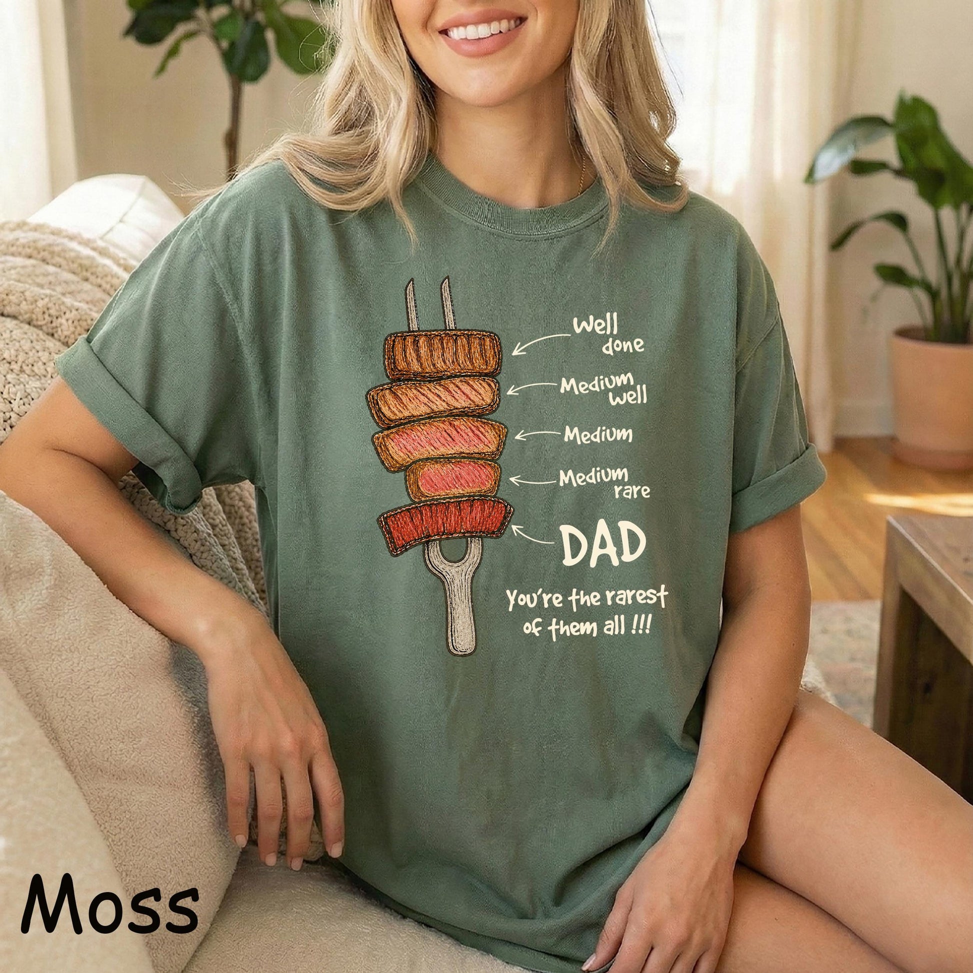 Comfort Color Dad BBQ Grilling Shirt, You are The Rarest Of Them All Tee, Fathers Day Gift Shirt, Dad Steak Lover shirt, Cooking Papa Tee