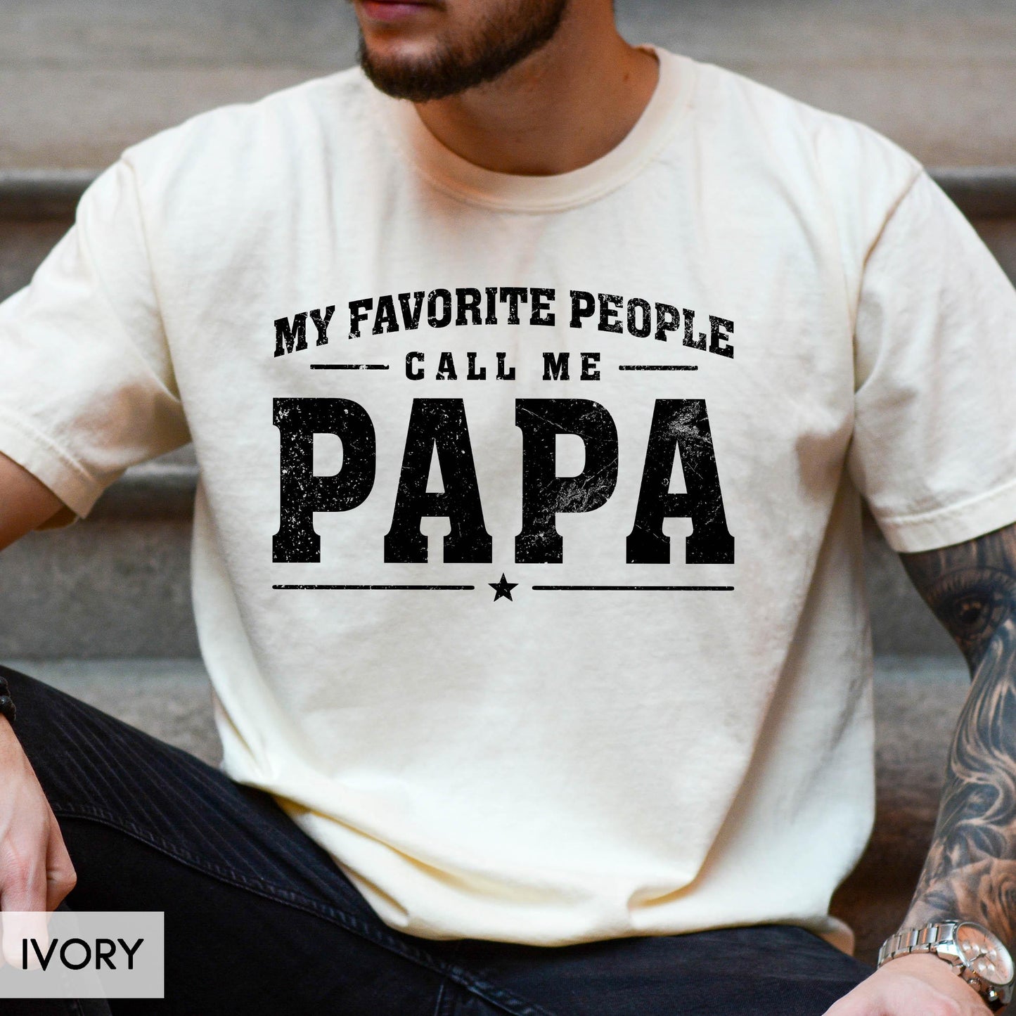 Comfort Colors My Favorite People Call Me Papa Shirt | Cute Grandkids Gift For Him | Fathers Day Tee