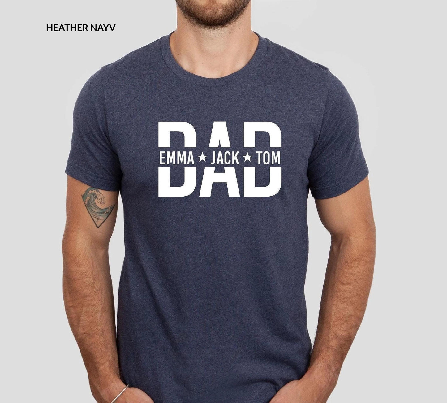 Custom Dad Shirt With Kids Names, Dad T-Shirt, Personalized Dad Shirt, Father's Day Shirt, New Dad Shirt, Daddy Shirt, Birthday Gift Dad Tee