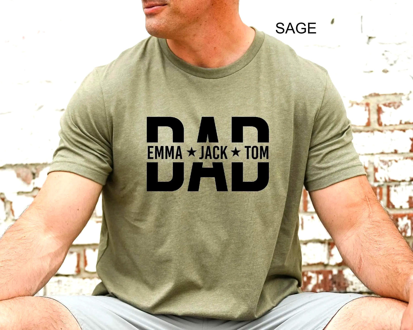 Custom Dad Shirt With Kids Names, Dad T-Shirt, Personalized Dad Shirt, Father's Day Shirt, New Dad Shirt, Daddy Shirt, Birthday Gift Dad Tee