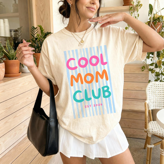 Personalized Cool Mom Club Shirt, Comfort Colors® Mom T Shirt, Funny Mom Gift, Mothers Day Shirt, Trendy Mama Tee, Birthday Gift For Mom